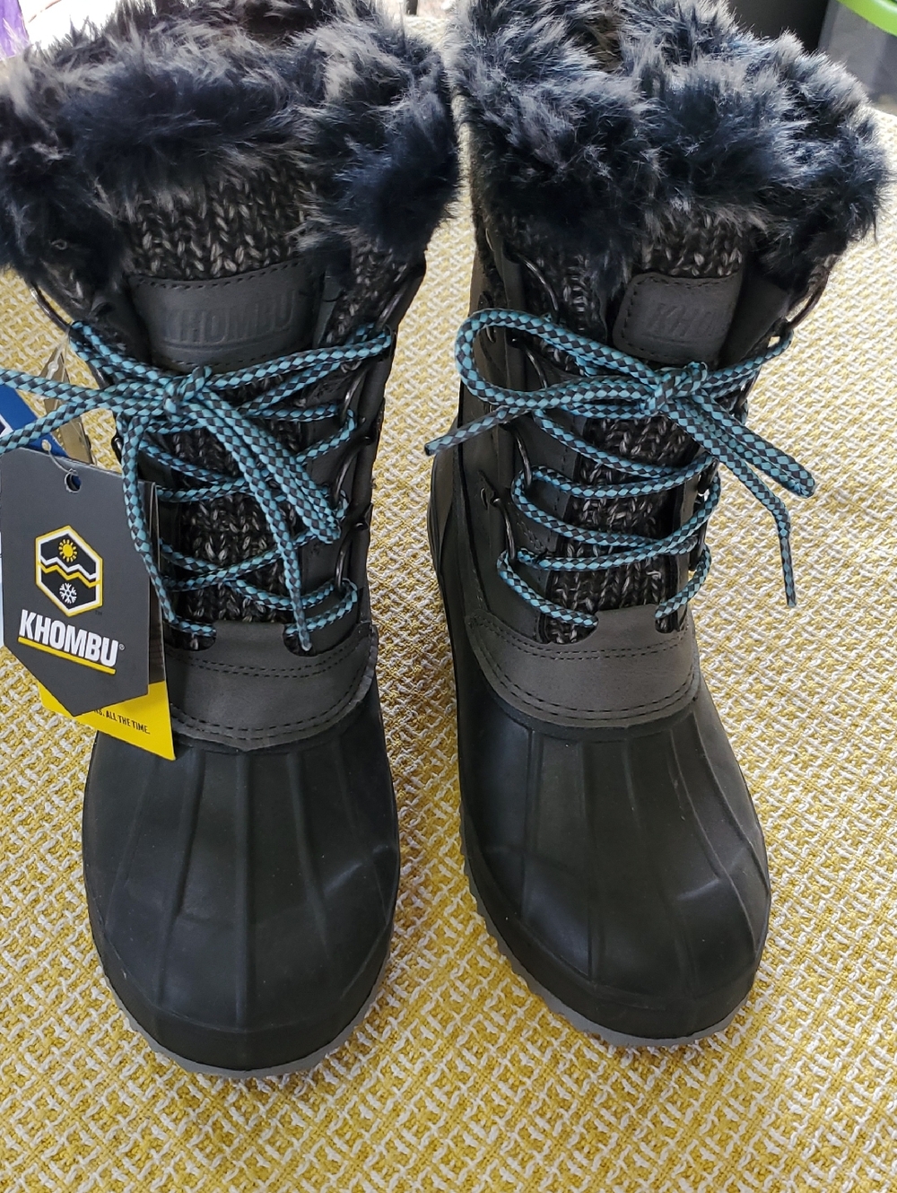Khombu Black Winter Rain Boots Size 7m KERIGAN .